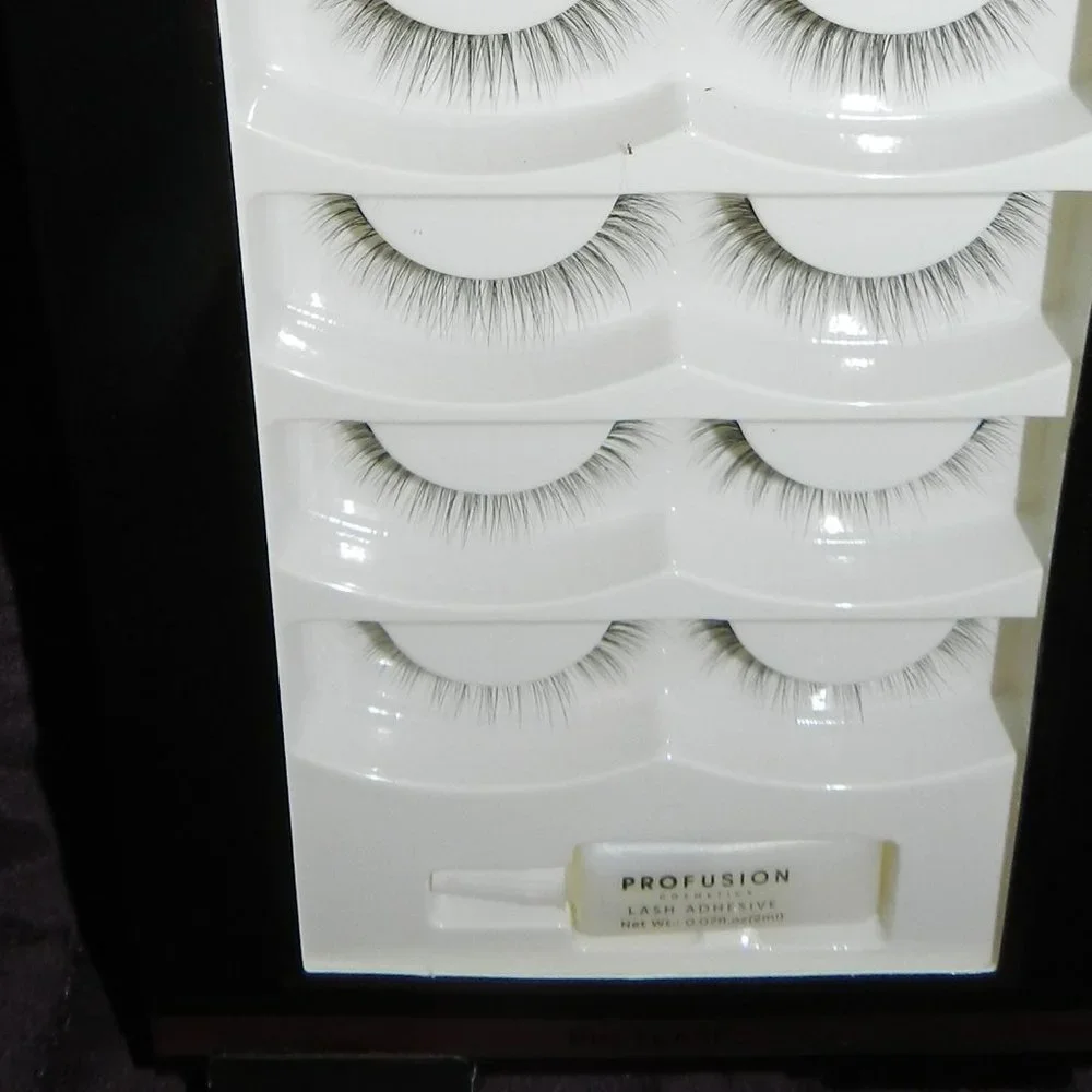 Profusion Big Tease 6 Pc set 5 Eyelash sets & one Adhesive - Black SEALED NEW - Picture 5 of 9